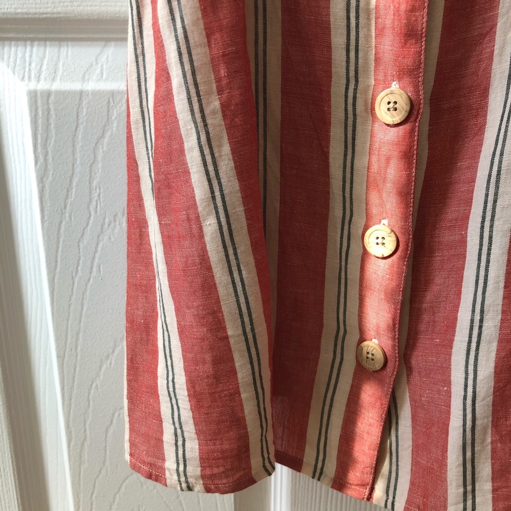 Urban Outfitter Red Striped Botton front Dress 🔴 - Picture 4 of 6
